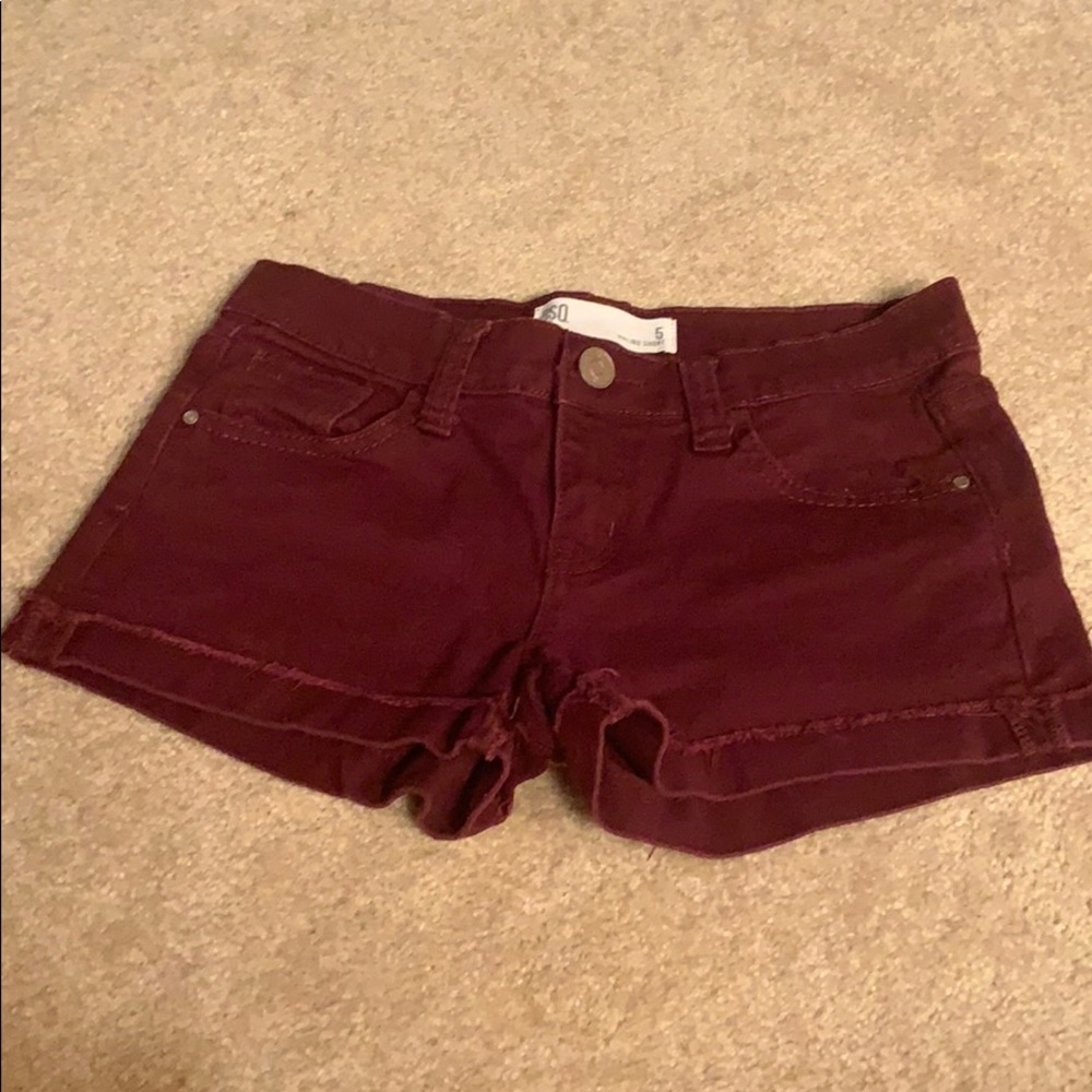 Maroon shorts